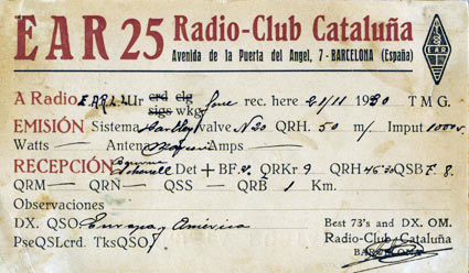  EAR25 - Radio Club Catalunya - BARCELONA 
